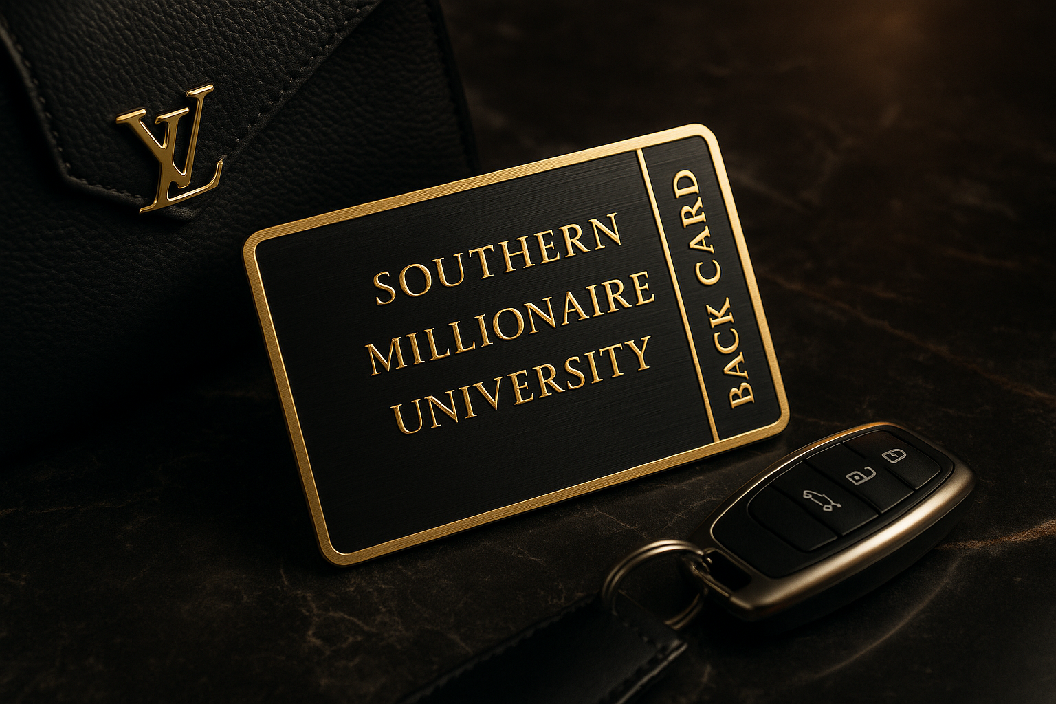 SMU Black Card with luxury accessories